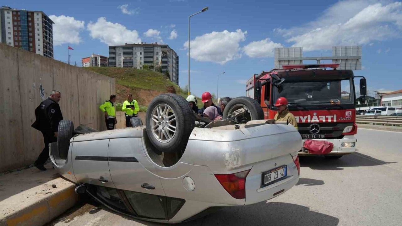 Kırıkkale’de otomobil takla attı: 1 yaralı