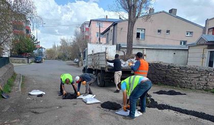 Ardahan’da asfalt yama çalışması