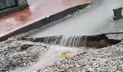 Boyabat’ta yol çöktü