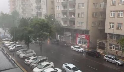 Diyarbakır’da sağanak etkili oldu, lüks otomobil devrilen ağacın altında kaldı