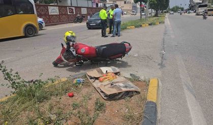 Gaziantep’te otomobil ile çarpışan motosikletin sürücüsü yaralandı