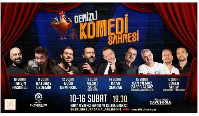 Denizli’de kahkaha fırtınası başlıyor
