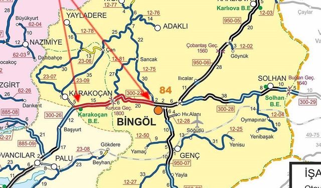 Bingöl-Elazığ yolu ulaşıma kapatıldı