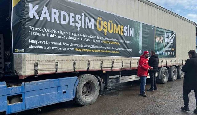 Trabzon'da 11 Okulun Dayanışması: Hatay’a 3 Bin Gıda Kolisi Gönderildi