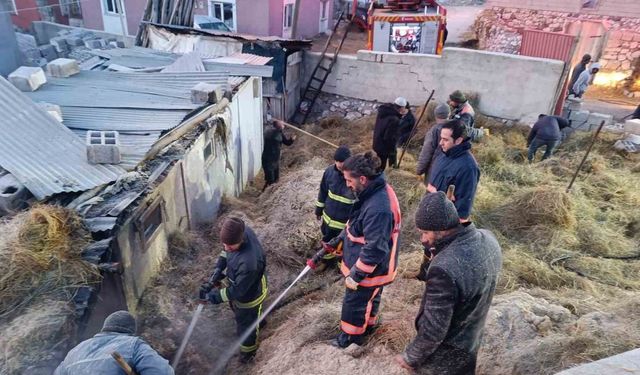 Tuşba’da ot yangını evlere sıçramadan söndürüldü