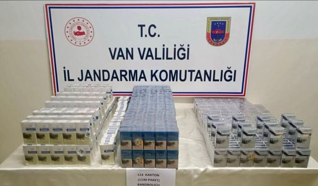 Van’da bin 340 paket kaçak sigara ele geçirildi