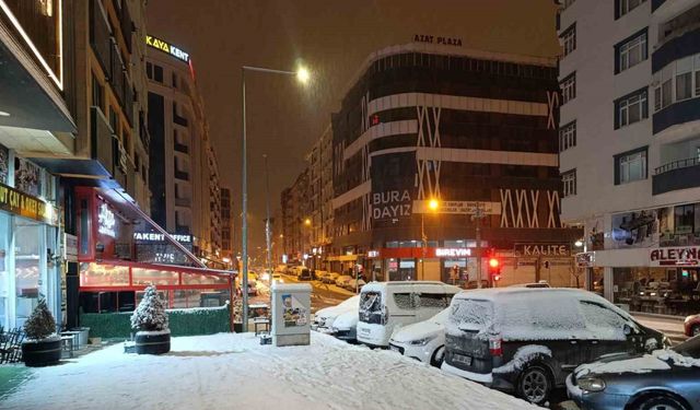 Van’da yoğun kar yağışı etkili oldu