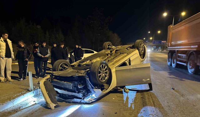 Adıyaman’da otomobil takla attı: 2 yaralı