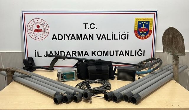 Adıyaman’da sit alanında define arayan 3 şahıs yakalandı