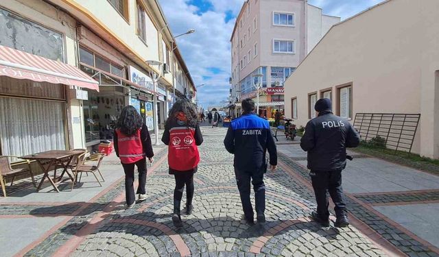 Babaeski’de sokakta çalışan ve dilendirilen çocuklar için alan taraması yapıldı