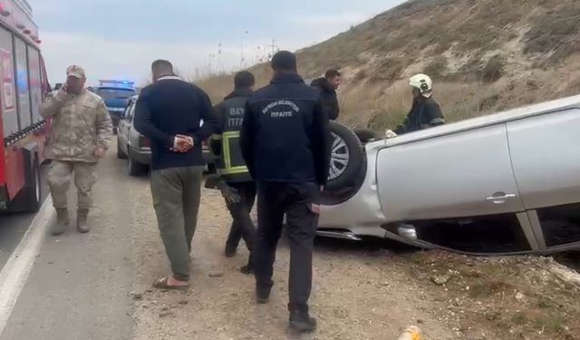 Batman’da kontrolden çıkan araç takla attı: 1 yaralı