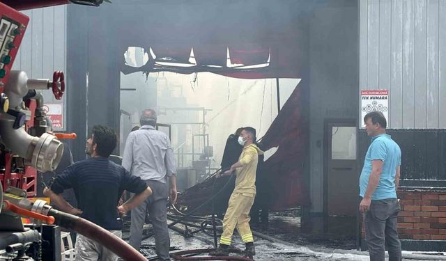 Bolu’da fabrika yangını kontrol altına alındı