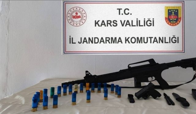 Digor’da silahla paylaşım yapan 1 kişi yakalandı