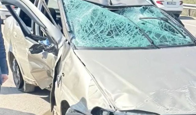 Direksiyon başında rahatsızlanınca bariyerlere çarparak durabildi