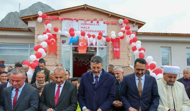 Durankaya’da dualar eşliğinde kütüphane açılışı