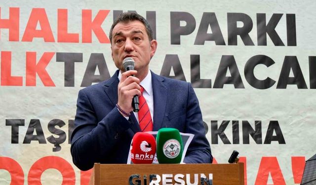 Giresun Belediye Başkanı Fuat Köse, Taşbaşı Parkıyla ilgili alınan karar tepki gösterdi