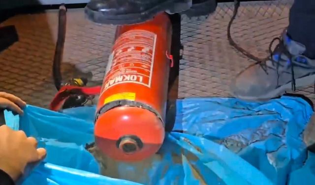 Iğdır’da yangın tüplerine gizlenmiş 11 kilo 150 gram eroin ele geçirildi