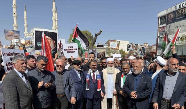Iğdırlılar ‘Dünya Kudüs Günü’ Mitinginde bir araya geldi
