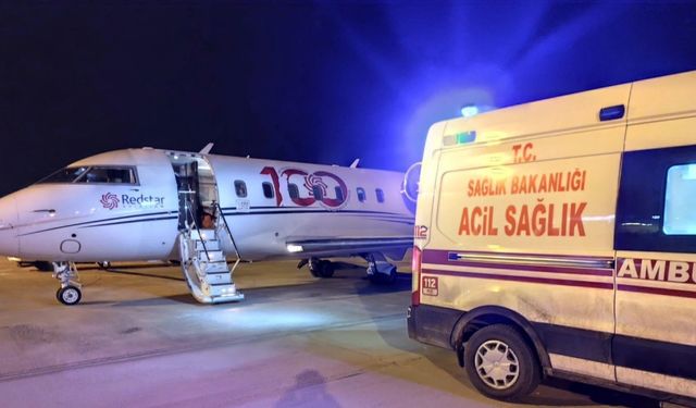 Kalp hastası çocuklar için uçak ambulans havalandı