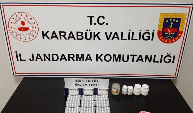 Karabük’te 269 adet ecza hap ele geçirildi