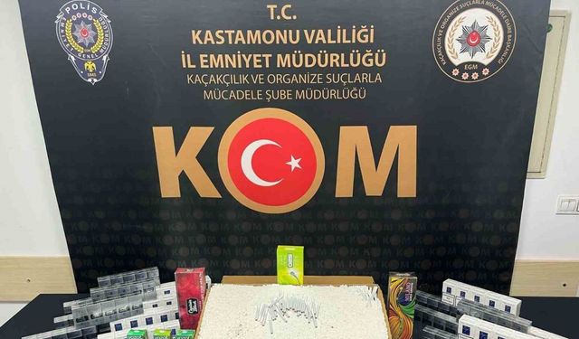 Kastamonu’da 5 bin adet doldurulmuş makaron ele geçirildi