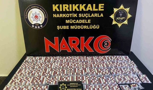 Kırıkkale’de bin 81 adet sentetik ecza hapı ele geçirildi: 1 gözaltı