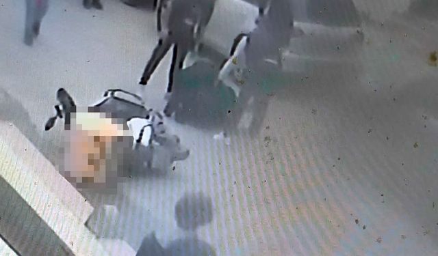 Köpeklerden kaçmaya çalışan motokurye kaza yaptı