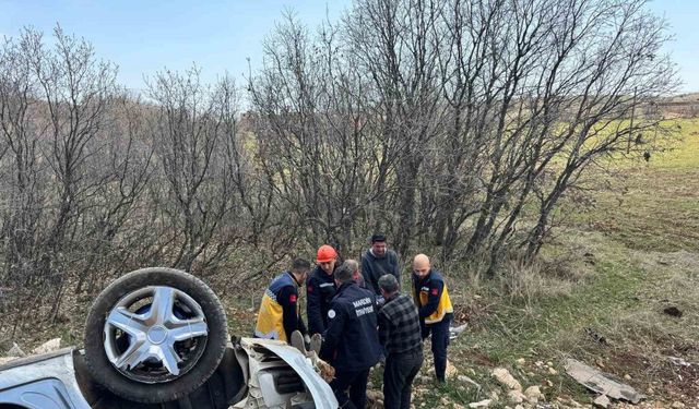 Mardin’de kontrolden çıkan araç takla attı: 3 yaralı