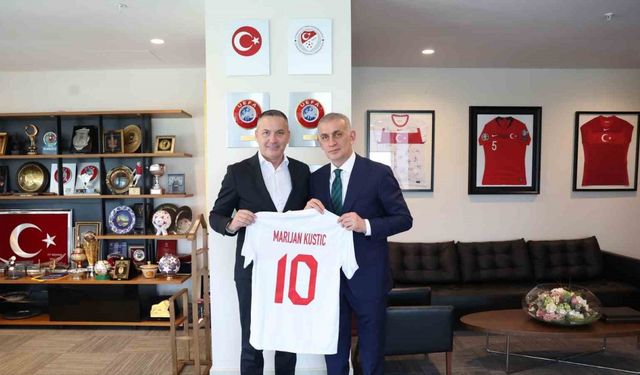 Marijan Kustic’ten, TFF Başkanı Hacıosmanoğlu’na ziyaret