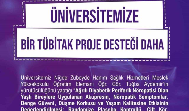 NÖHÜ’den diyabet hastalarının yaşam kalitesine katkı sunacak bilimsel proje