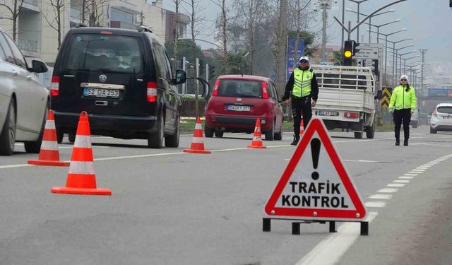 Ordu’da bir haftada yaklaşık 13 bin araç ve sürücüsü denetlendi