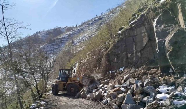 Ordu’da heyelanlı noktalara müdahale ediliyor