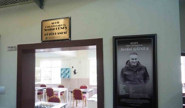 Şehit Serdal Güneş’in adı okula açılan kütüphanede yaşatılacak