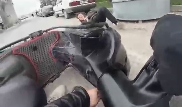 Ters yola giren motosiklet yayaya çarptı: Yaya, "Pardon abi" dedi