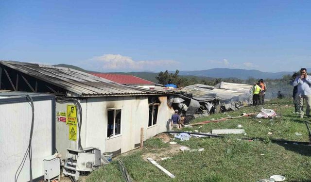 Bilecik’te işçilerin kaldığı konteynerde yangın