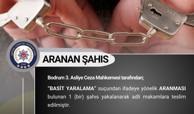 Bingöl’de çeşitli suçlardan aranan 11 kişi yakalandı