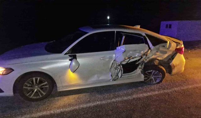 Çorum’da iki otomobil çarpıştı: 1 yaralı