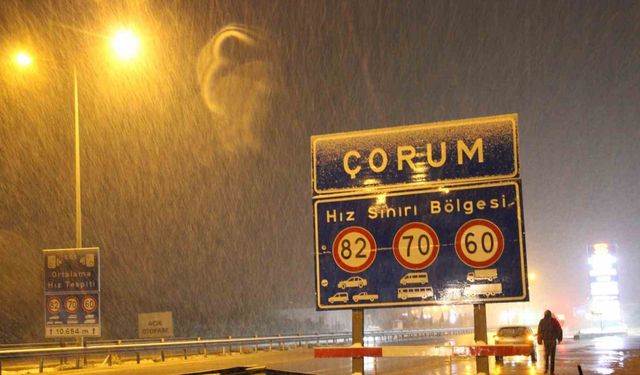 Çorum’da Nisan karı: Ekipler yollarda teyakkuza geçti