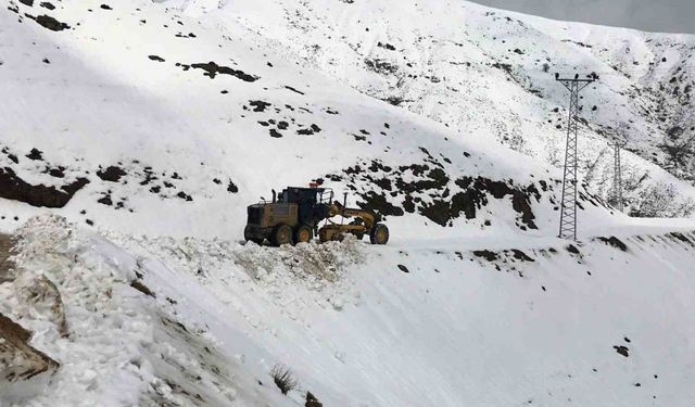 Diyarbakır’ın kırsal mahalle yollarında kar temizliği