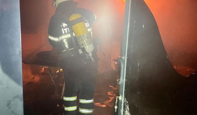 Dönercide korkutan yangın