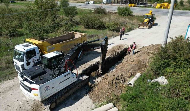 Düzce’de 4 bin 379 metre kanalizasyon hattı çekildi