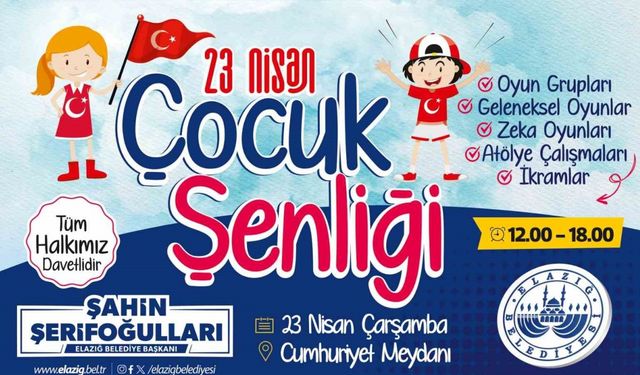 Elazığ Belediyesinden 23 Nisan çocuk şenliği