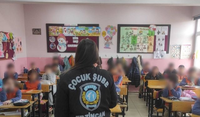 Erzincan emniyeti öğrencileri bilgilendiriyor