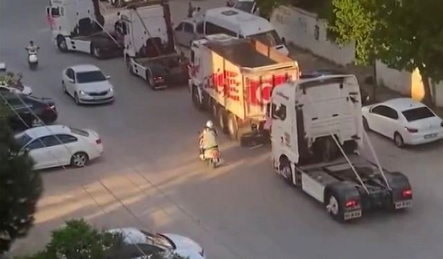 Gaziantep’te düğün konvoyu oluşturarak gürültü çıkaran 5 tıra para cezası