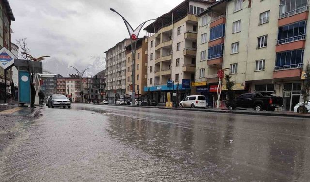 Hakkari’de sağanak yağış ve dolu etkili oldu