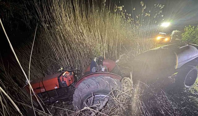 İlaçlamaya gittiği elma bahçesinde traktör altında kalarak hayatını kaybetti