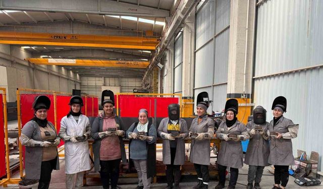 Kadın kaynak operatörleri Çorum sanayisinde yerini aldı