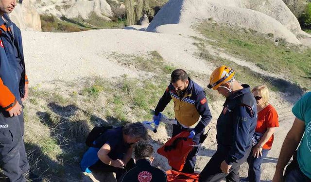 Kapadokya’yı gezerken yaralanan İspanyol turist kurtarıldı