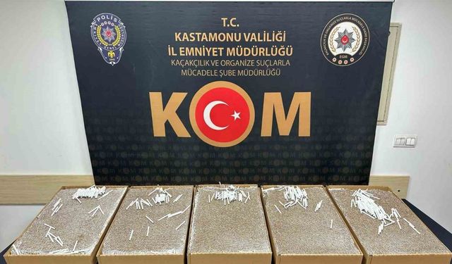 Kastamonu’da 27 bin adet doldurulmuş makaron ele geçirildi