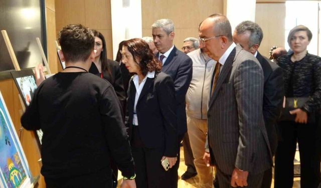 Konya’da Kudüs ve Gazze temalı resim sergisi